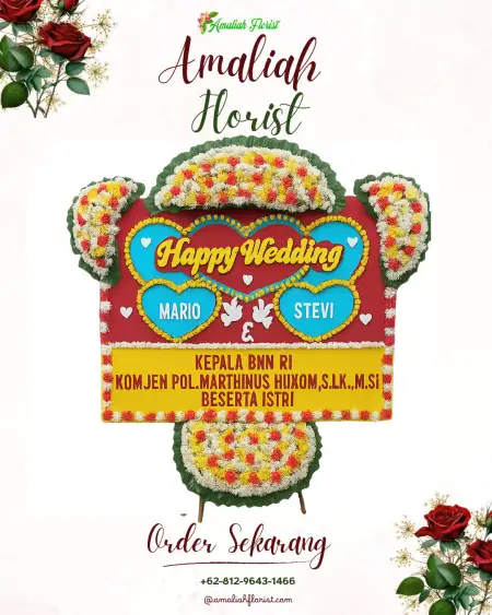 Papan Bunga Pernikahan Turusgede